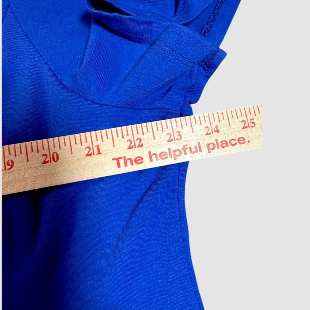 Rebel Wilson x Angels Womens 2X Blue‎ Structured Swing Blouse Cotton Stretch Top - Picture 6 of 10